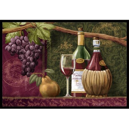 Carolines Treasures Carolines Treasures PTW2044MAT Wine Chateau Roma Indoor & Outdoor Mat; 18 x 27 in. PTW2044MAT